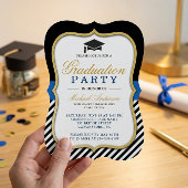 Graduation Party Modern Gold Bracket Lijst Kaart