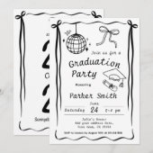 Graduation Party Modern Kaart (Voorkant / Achterkant)