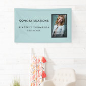 Graduation Party Modern Photo Script Celebration Spandoek (Insitu)