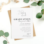 Graduation Party Modern Typografie Kaart