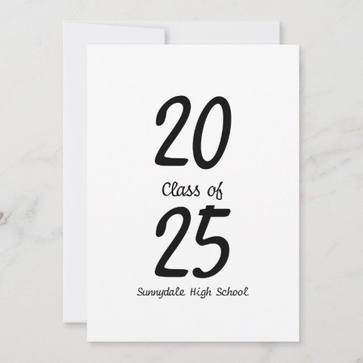 Graduation Party Moderne Uitnodiging (Achterkant)