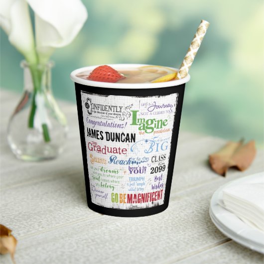 Graduation Party Motivatie Inspirerend quotes Papieren Bekers (Insitu)