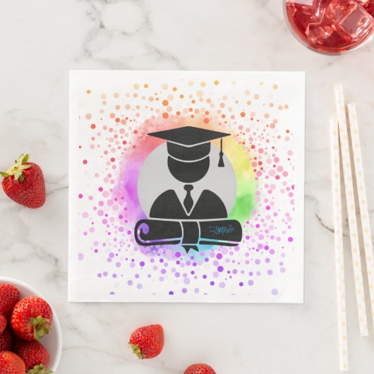 Graduation Party Napkin Pet en Gown HAMbyWG Servet (Insitu)