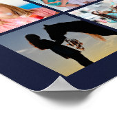 Graduation Party Navy Blue 55 Photo Collage Poster (Hoek)