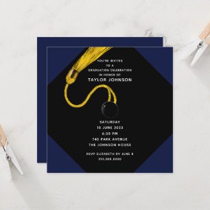 Graduation Party Navy Blue Kaart
