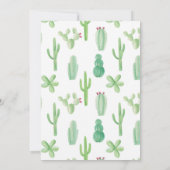 Graduation Party nodigt Cactus Waterverf Print uit Kaart (Achterkant)