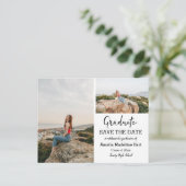 Graduation Party | Opslaan Datum multi-foto annou Aankondigingskaart (Staand voorkant)