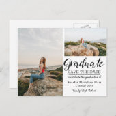Graduation Party | Opslaan van de datum waarop mee Aankondigingskaart (Voorkant / Achterkant)