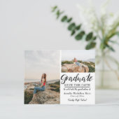 Graduation Party | Opslaan van de datum waarop mee Aankondigingskaart (Staand voorkant)