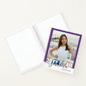 Graduation Party Paars Guest Advice Book Modern Notitieboek (Binnen)
