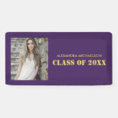 Graduation Party Paars Spandoek (Horizontaal)