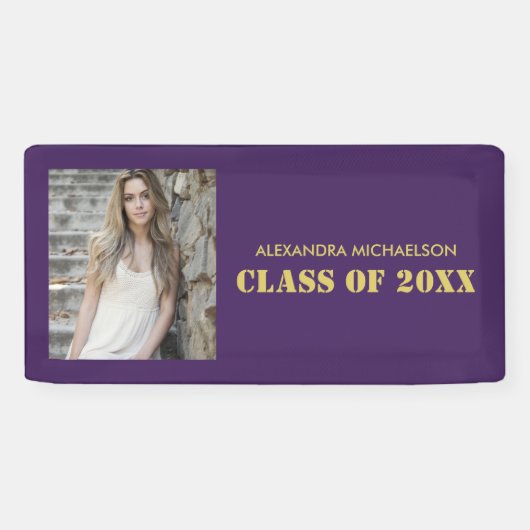 Graduation Party Paars Spandoek (Horizontaal)