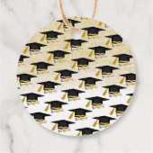 Graduation Party Pet Gold Glitter Script Dank je Bedankjes Labels (Achterkant)
