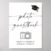 Graduation party photo guestbook snap it, sign it  poster (Voorkant)