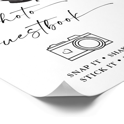 Graduation party photo guestbook snap it, sign it  poster (Hoek)