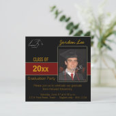 Graduation Party Photo Invitation Kaart (Staand voorkant)