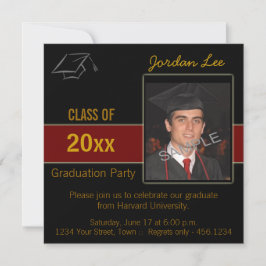 Graduation Party Photo Invitation Kaart