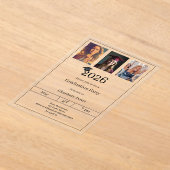 Graduation party photo luxury acryl uitnodigingen (Laagn)