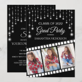 Graduation Party Photo Movie Reel Cinema Stars Kaart (Voorkant / Achterkant)