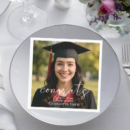 Graduation party photo script congrats luncheon servet