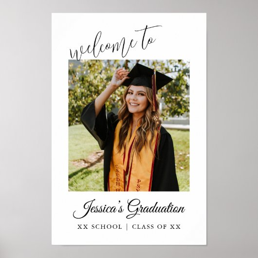 Graduation Party Photo Welcome Poster (Voorkant)