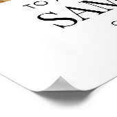 Graduation Party Photo White Script Square Welcome Poster (Hoek)