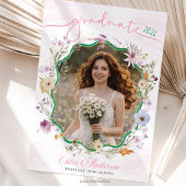 Graduation party QR Code Wildflower   Kaart