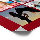 Graduation Party Red 55 Photo Collage Personalized Poster (Hoek)