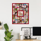 Graduation Party Red 55 Photo Collage Personalized Poster (Thuiskantoor)