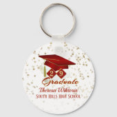 Graduation Party Red Gold Classic Sleutelhanger (Voorkant)