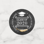 Graduation Party Retro Chalkboard - Aangepast Confetti (Kleine voorkant)