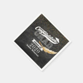 Graduation Party Retro Chalkboard - Aangepast Servet (Hoek)