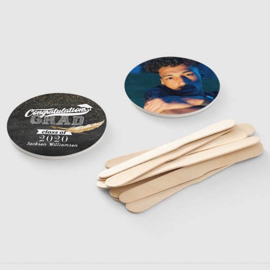 Graduation Party Retro Chalkboard foto Handwaaier (Niet-gemonteerd)