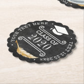 Graduation Party Retro Chalkboard Kartonnen Onderzetters (Gekanteld)