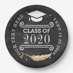 Graduation Party Retro Chalkboard Klasse 2020 Papieren Bordje