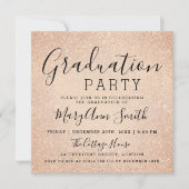 Graduation Party Roos Gold Glitter Paint Kaart (Voorkant)