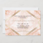 Graduation Party Roos Gold Marble Kaart (Achterkant)