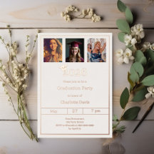 Graduation party rose gold photo luxury