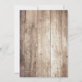 Graduation Party Rustic Barn Wood Sunflower Ribbon Kaart (Achterkant)