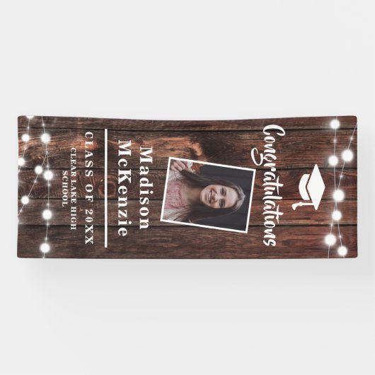 Graduation Party Rustic Modern 2 - Foto Spandoek (Horizontaal)