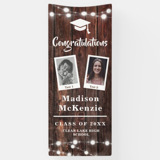 Graduation Party Rustic Modern 2 - Foto Spandoek (Verticaal)