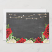 Graduation Party Rustic Red Roses Chalk Foto Kaart (Achterkant)