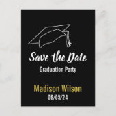 Graduation Party Save the Date Aankondigingskaart (Voorkant)