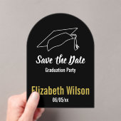 Graduation Party Save the Date Acryl Uitnodigingen (Insitu (Draagbaar))