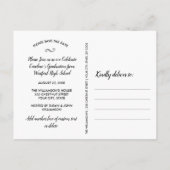 Graduation Party Save the Date Afstudeerder Collag Briefkaart (Achterkant)