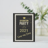 Graduation Party Save the Date Briefkaart (Staand voorkant)