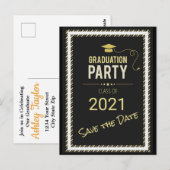 Graduation Party Save the Date Briefkaart (Voorkant / Achterkant)