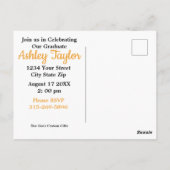 Graduation Party Save the Date Briefkaart (Achterkant)