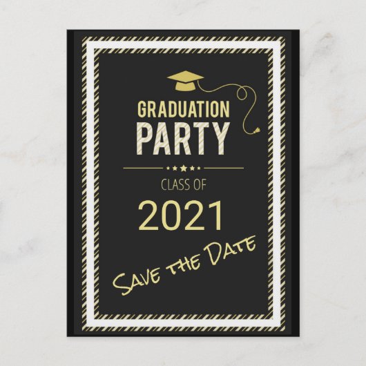 Graduation Party Save the Date Briefkaart (Voorkant)