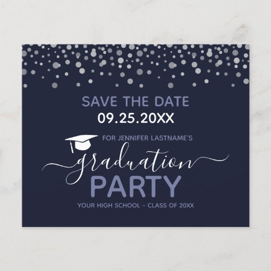 Graduation Party Save the Date Invitation (Voorkant)